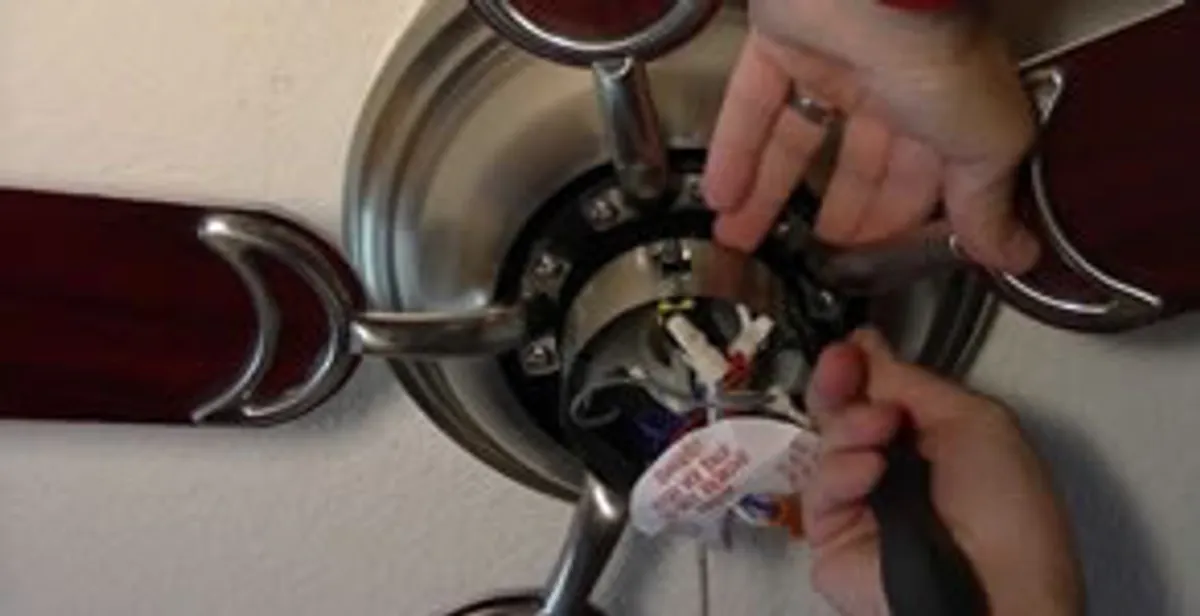 Ceiling fan installation with electrical wiring and mounting by professional electrician in Bellevue, WA