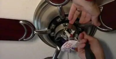 Ceiling fan installation with electrical wiring and mounting by professional electrician in Bellevue, WA