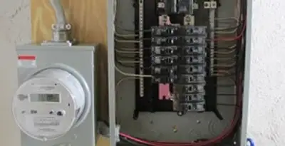 electrical panel upgrade service showing outdated electrical panel prepared for professional replacement in Bellevue, WA