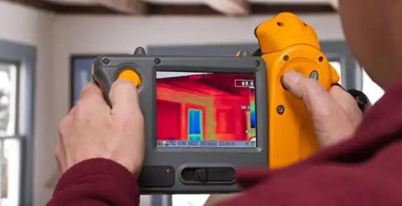 home energy audit service capturing thermal readings to analyze insulation and electrical efficiency in Bellevue, WA