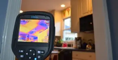 home energy audit service using thermal imaging to evaluate electrical efficiency inside a home in Bellevue, WA