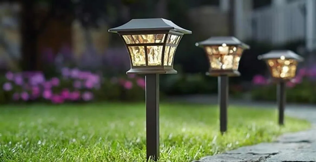 landscape lighting installation services with professionally installed pathway lights in Bellevue, WA