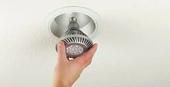 lighting installation service featuring recessed ceiling light installed by licensed professionals in Bellevue, WA