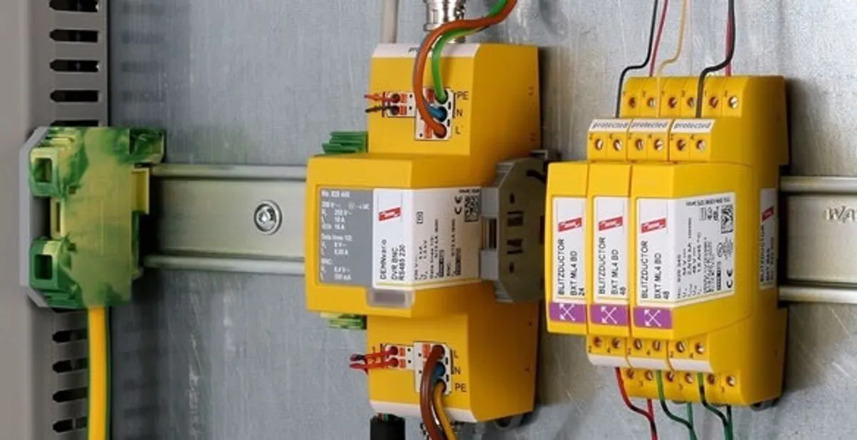 lightning surge protection system with surge suppressors installed by electrical service professionals in Bellevue, WA