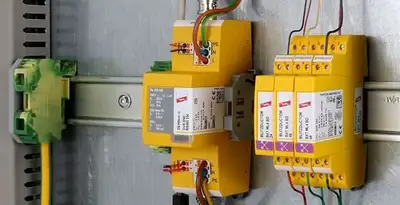 lightning surge protection system with surge suppressors installed by electrical service professionals in Bellevue, WA