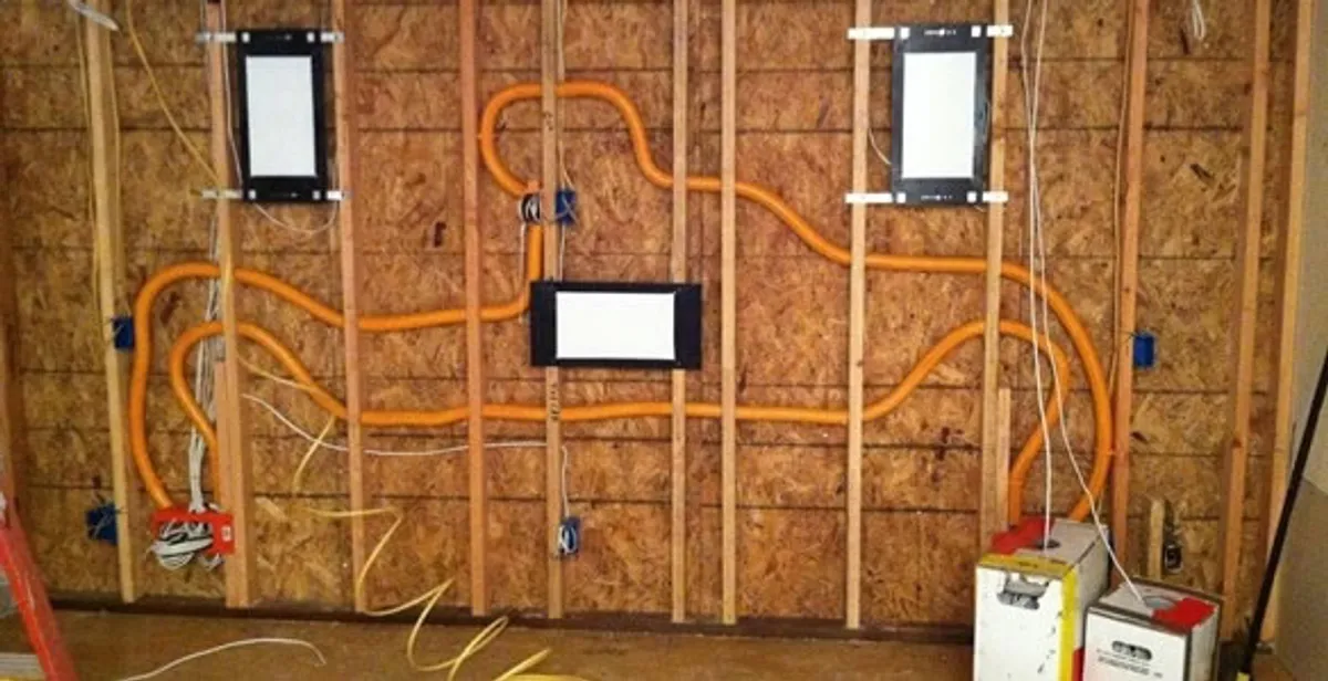 new construction wiring project displaying complete electrical system layout installed by professionals in Bellevue, WA