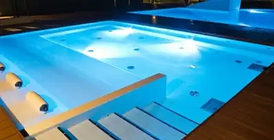pool light installation and repair services providing modern illuminated pool lighting in Bellevue, WA