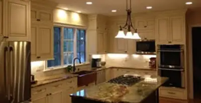 Recessed lighting installation enhancing interior lighting by professional electricians in Bellevue, WA