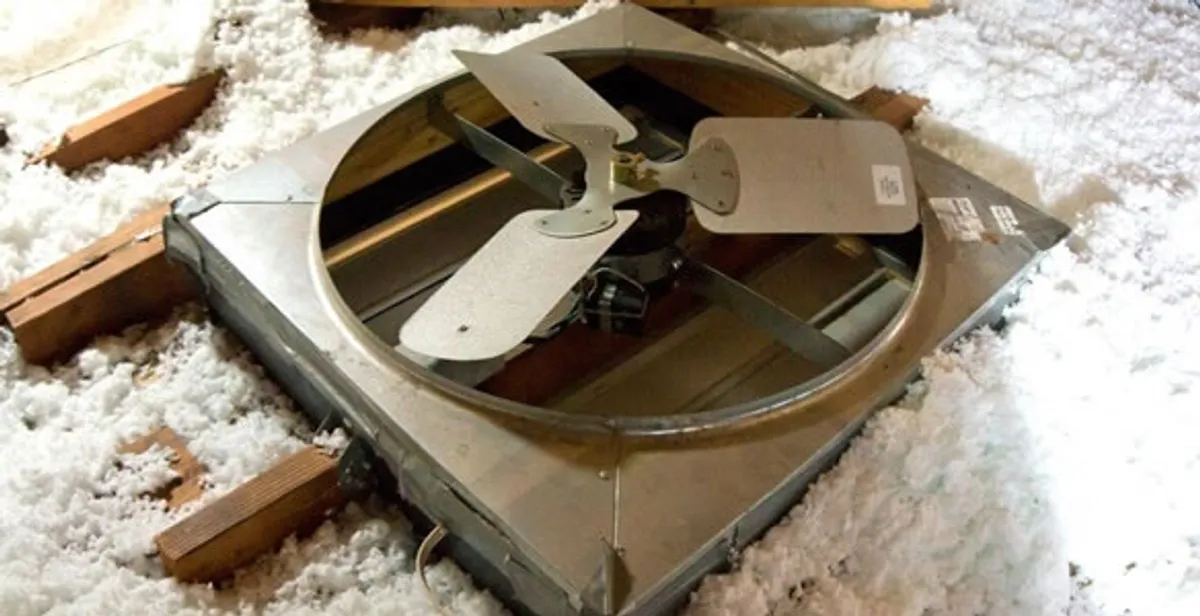 whole house fan installation services with attic-mounted ventilation unit in Bellevue, WA