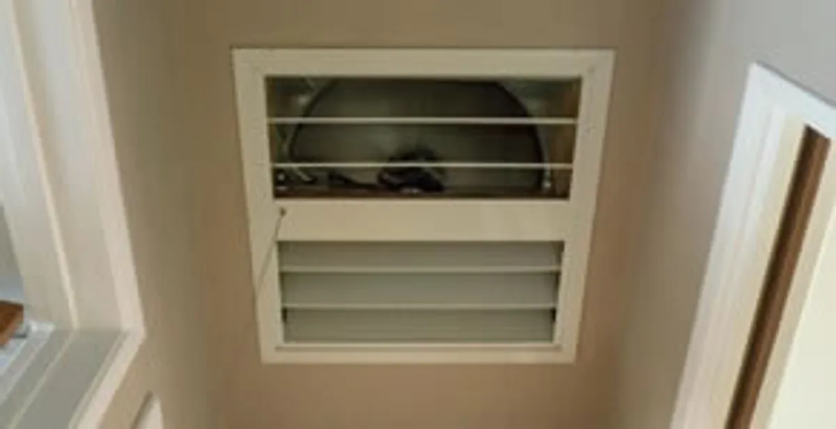 whole house fan installation services with ceiling-mounted ventilation system in Bellevue, WA